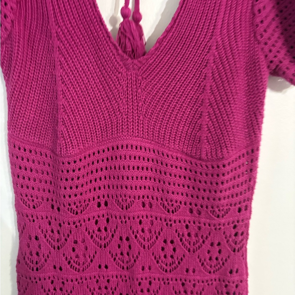 Freshman Fuchsia Knit Dress Size Small NWOT - Picture 3 of 6